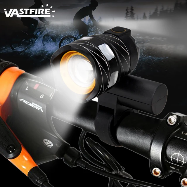 US $9.31 USB Rechargable Lamp Zoomable 15000LM T6 LED Bike Front Light Torch 3 Modes Cycling Headlight