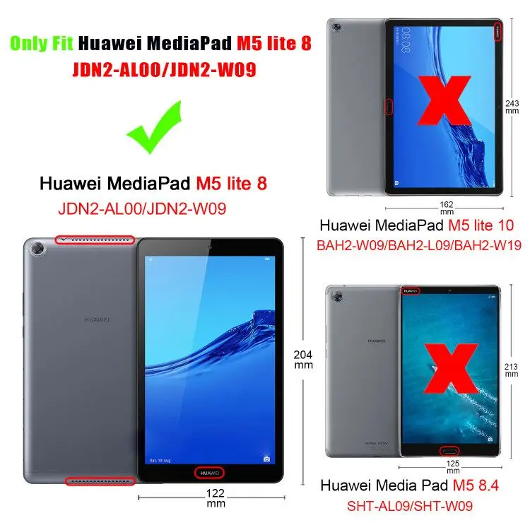 Folio планшет чехол для huawei Mediapad M5 молодежи Lite 8 JDN2-AL00 Стенд чехол для huawei Mediapad M5 LITE 8 "tablet 2019