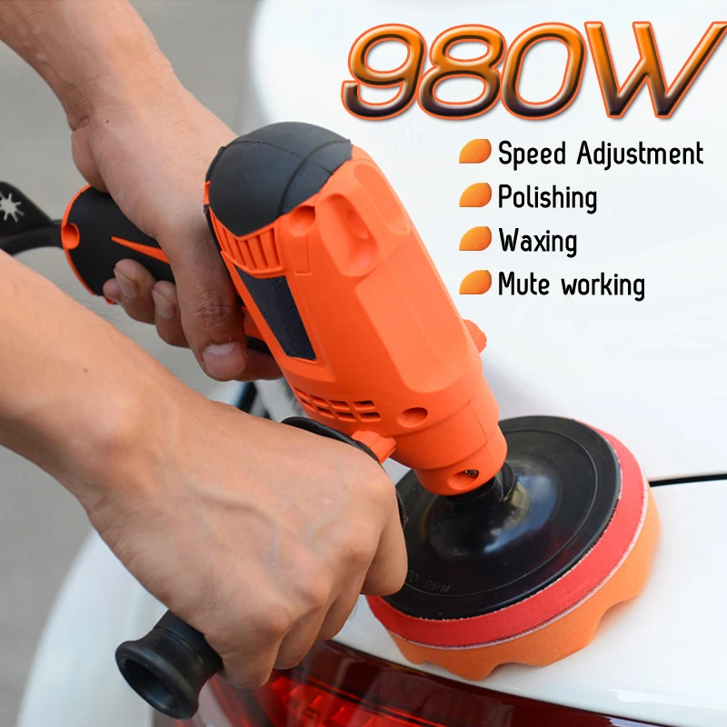 

220V 980W Double Use Adjustable-speed Polisher Car Repair Tool Polishing Waxing Machine and Electric Drill Machine