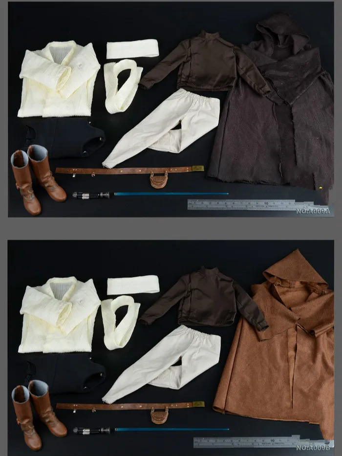 

[ESTARTEK] AFS A009 1/6 Star Wars Jedi Knight MASTER Obi-Wan Costumes for 12" Collectible Action Figure DIY