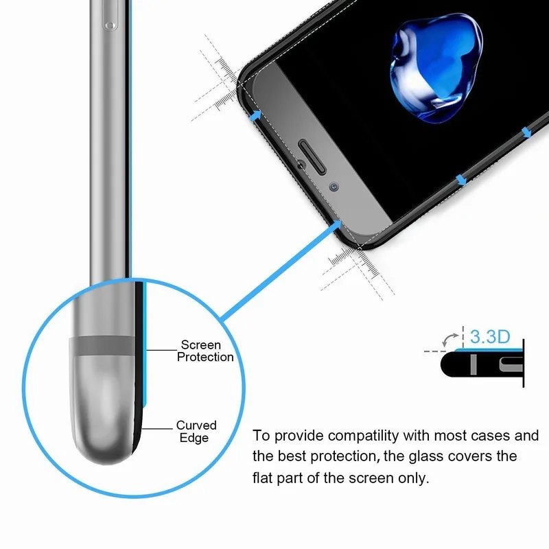 Ascromy 2PCS For iPhone 8 7 6s 6 S Plus Screen Protector with Installation Tools Tempered Glass ScreenProtector for iPhone 8Plus (3)