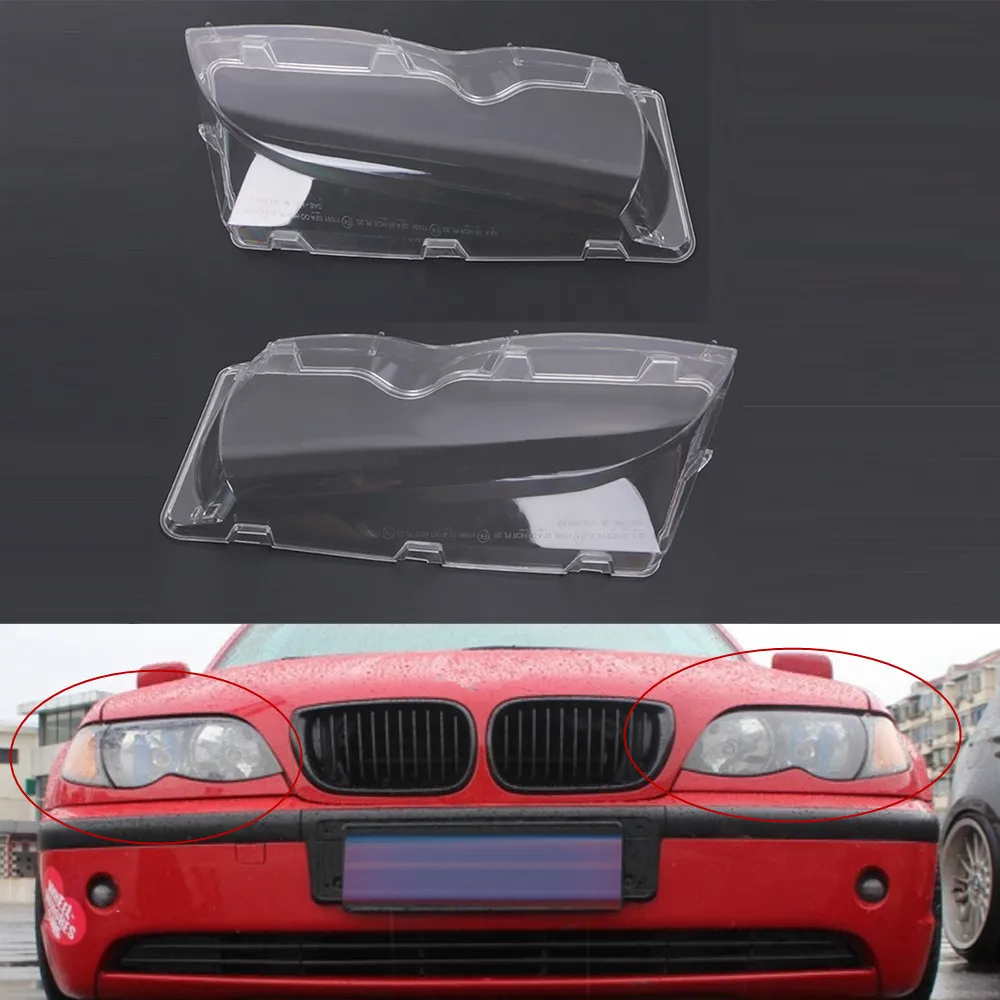 Car Headlight Lens Cover Fit For Bmw E46 4 Door 20022005 325i Pair