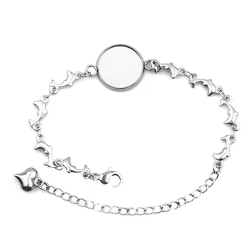 

MINGXUAN 5pcs Stainless Steel Cabochon Bracelet Settings Fit 12/14/16/18/20mm Cameo Bracelets Bezel Blank Diy Jewelry Base C684