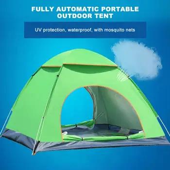 

Large Throw Tent Outdoor 3-5persons Automatic Speed Open Throwing Pop Up Windproof Waterproof Beach Camping Tent Large Space