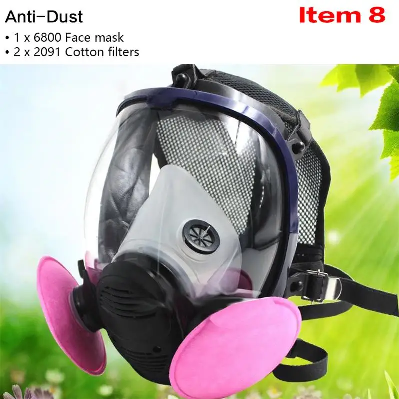 Брендовая противогаз полная лицевая маска от защиты от химического воздействия кислотная Краска Респиратор спрей Силиконовый Фильтр токсичный воздух Рабочая защитная маска промышленный - Цвет: Anti-Dust