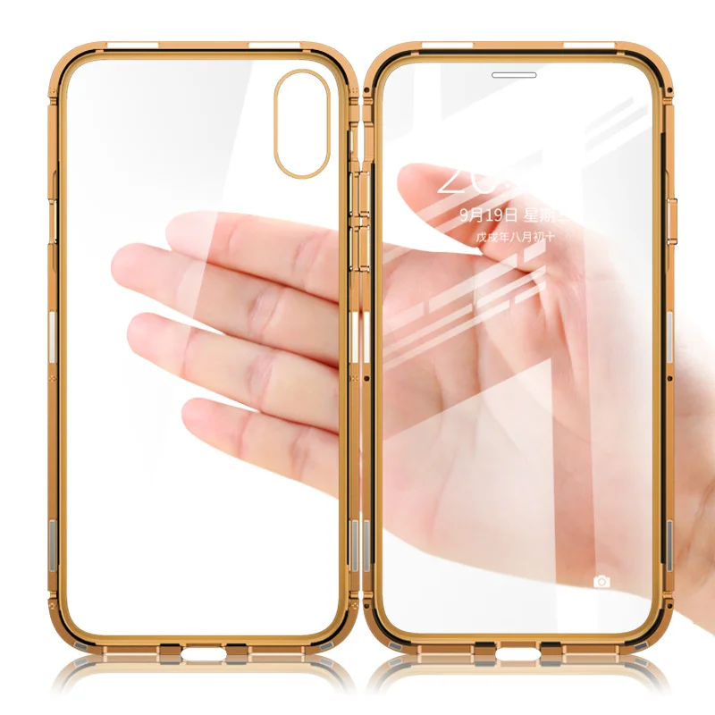 Suntaiho Magnetic Case for iPhone XS case XS Max Dual Tempered Glass Magnet Adsorption Case for iPhone 8 Plus glass 7 XR Cover Suntaiho Magnetic Case for iPhone XS case XS Max Dual Tempered Glass Magnet Adsorption Case for iPhone 8 Plus glass 7 XR Cover