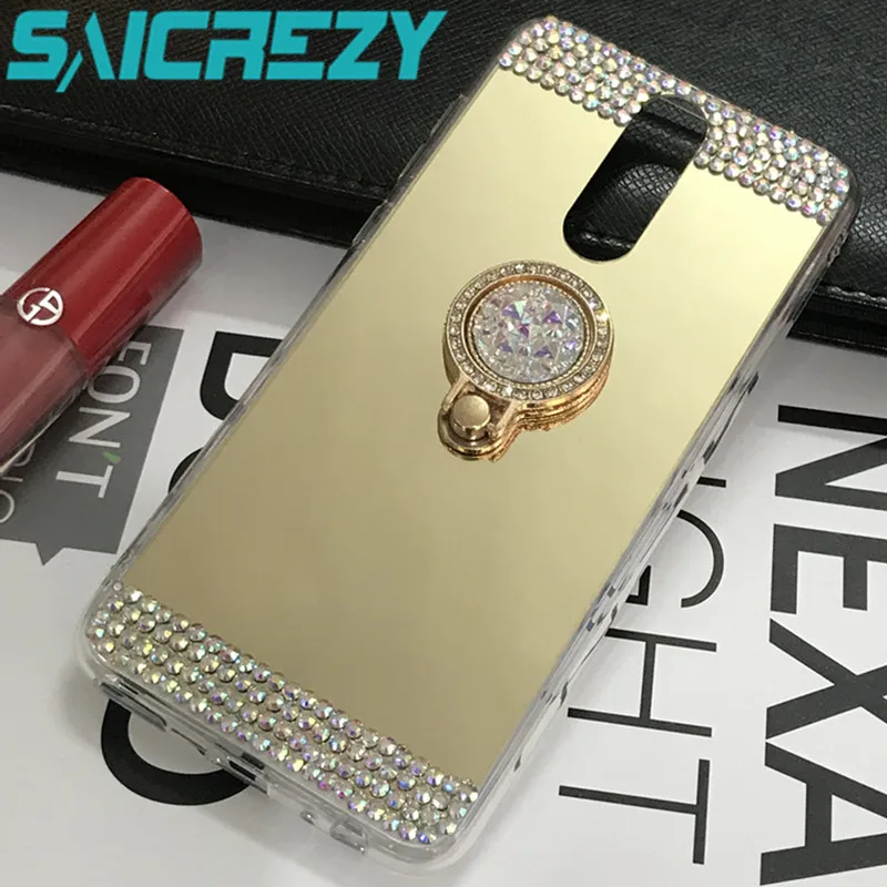 Чехол для телефона зеркальный с кристаллами Huawei p20 Pro mate 20 10 lite Y5 Y6 Prime Y7 2018 Y9 2019 8X honor