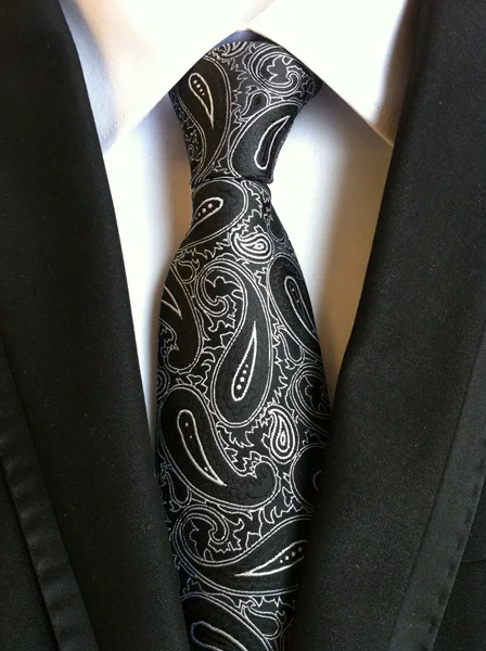 Дизайн в полоску золотые галстуки на шею Шелковый Классический мужской галстук 8 см галстуки с рисунком Пейсли для мужчин галстук деловой Свадебный галстук вечерние Gravatas - Цвет: 8
