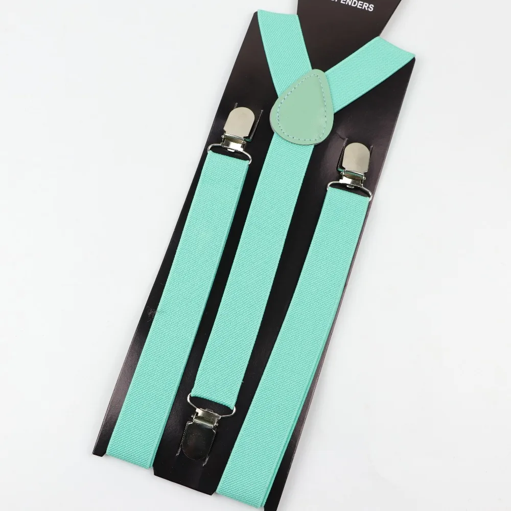 Nylon Belts Solid Color Man's Belt Men Women Suspenders Polyester Y-Back Braces Adjustable Elastic