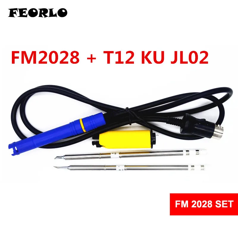 Feorlo FM2028 T12 пайки ручка для HAKKO FX951 с 2 шт. (JL02 K ку я ILS B2Z C1) электронных припоя