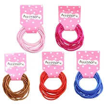 Новинка 100 шт., маленькие аксессуары для волос для маленьких девочек, повязки для волос, галстуки на резинке, 10 цветов