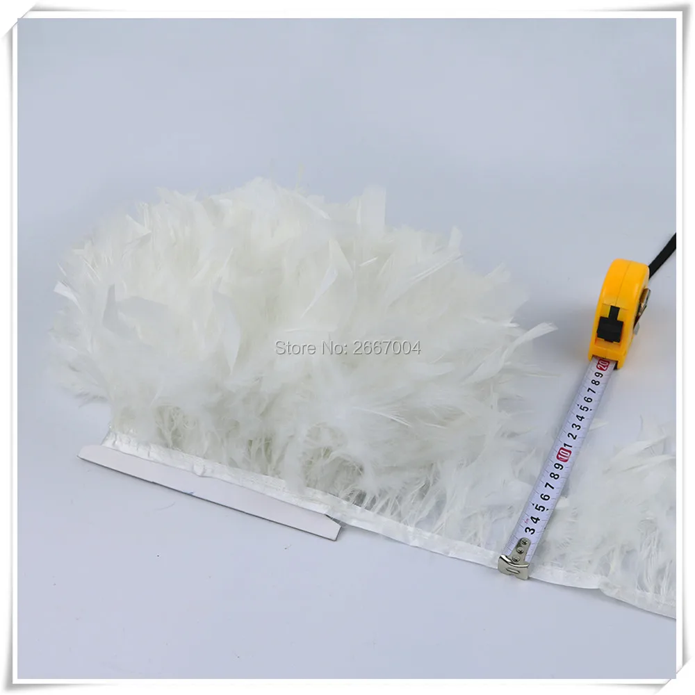 1 white chandelle turkey feather trims 5