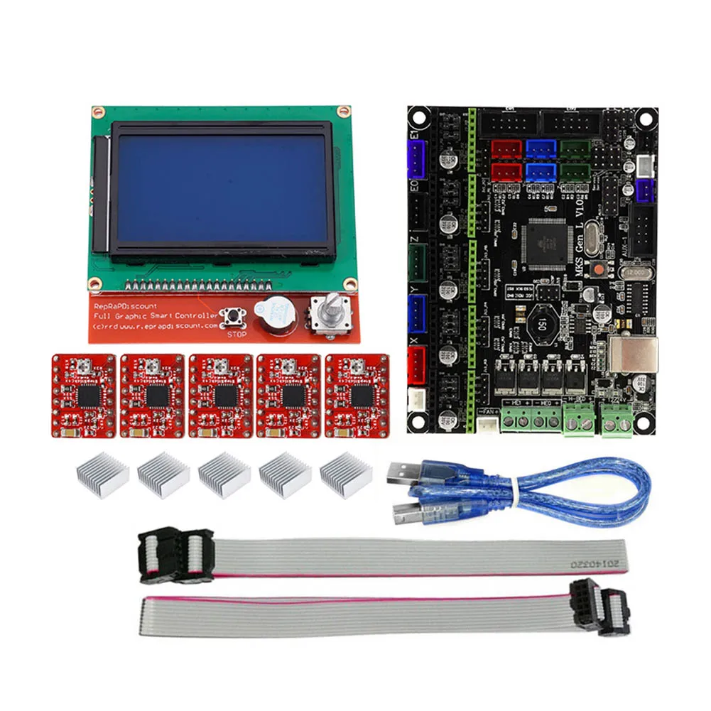 

MKS GEN L 12864 LCD Minipanel Touching Display 3D Print Kits with A4988 Driver XXM8