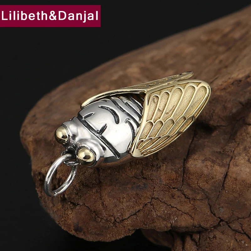 

2019 Street Culture Creative Insect Cicada Pendant 100% 925 Sterling Silver Men Women Necklace Pendant Jewelry sieraden maken P3