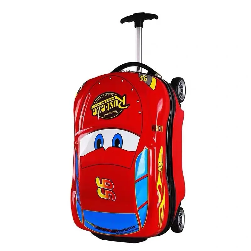 Najtaniej 3D dzieci walizka samochód bagaż podróżny na kółkach dzieci cartoon walizka podróżna dla chłopców walizka dzieci toczenia bagażu