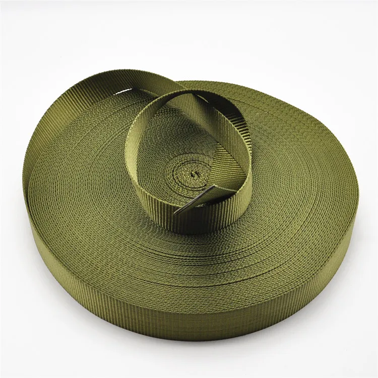Ширина 38 и 50 мм полиэфирный ремень для обвязки, Буксировочный канат, упаковочный ремень, плетеная веревка - Цвет: Зеленый