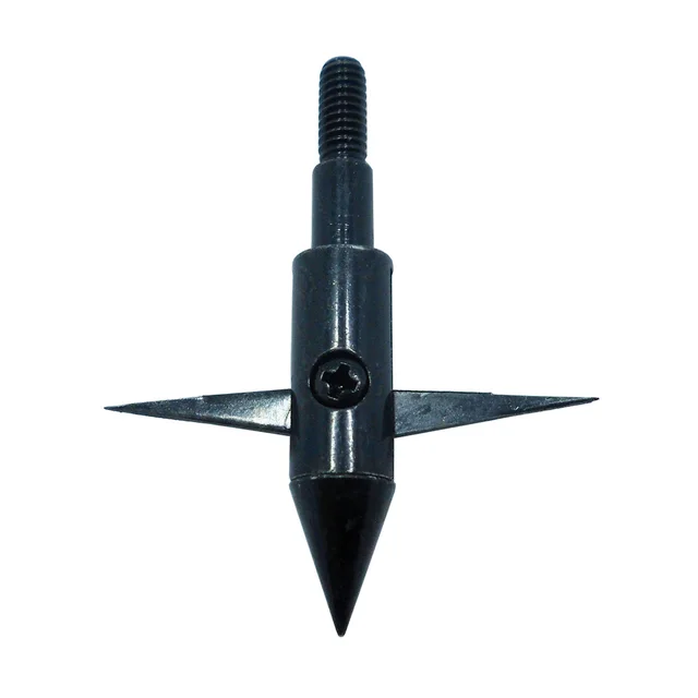 12pcs Black Fishing Broadhead Fixed Blade Barbed Arrow Fish Tips