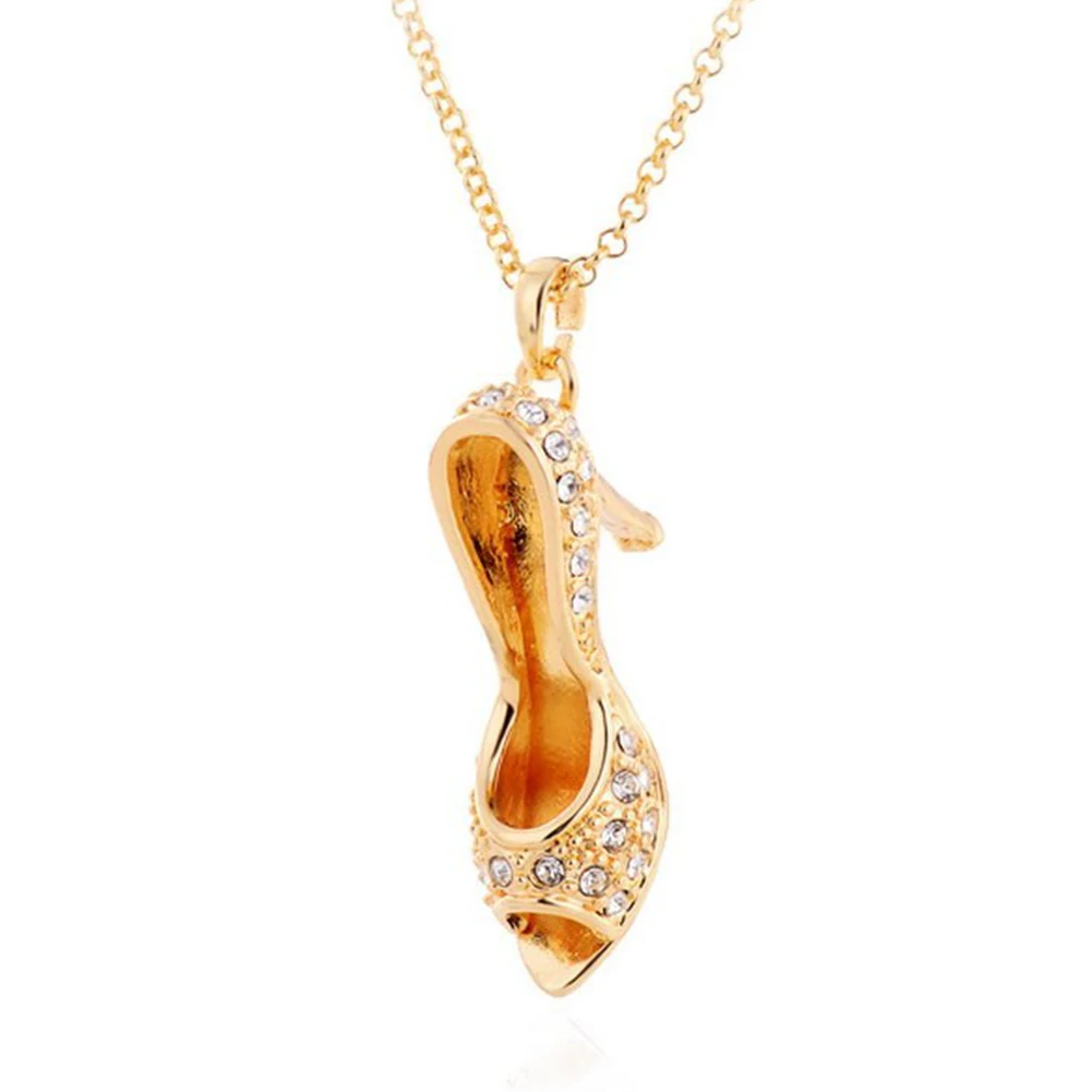 60Cm Women Fashion Pendant Necklace Rhinestone High Heel Shape Sweater Chain For Colorful | Украшения и аксессуары