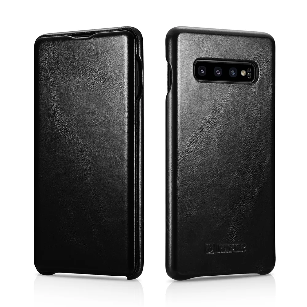 ICARER Роскошный кожаный чехол для Samsung S10 Plus модный флип-чехол из натуральной кожи