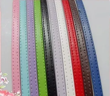 

10PCS/Lot 1 Meter Length High Quality Copy Leather Belt 1M DIY Keychain Belt Mixed Color Fit 8mm Slide Letters/Charms MB03