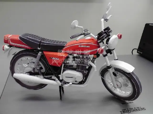 Kawasaki Z400B 3D бумажная модель мотоцикла длина 244 мм игрушка ручной работы