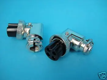 

50pc 4 Pin Aviation Right Angle Connector Ham Microphone Radio Plug Adapter L703