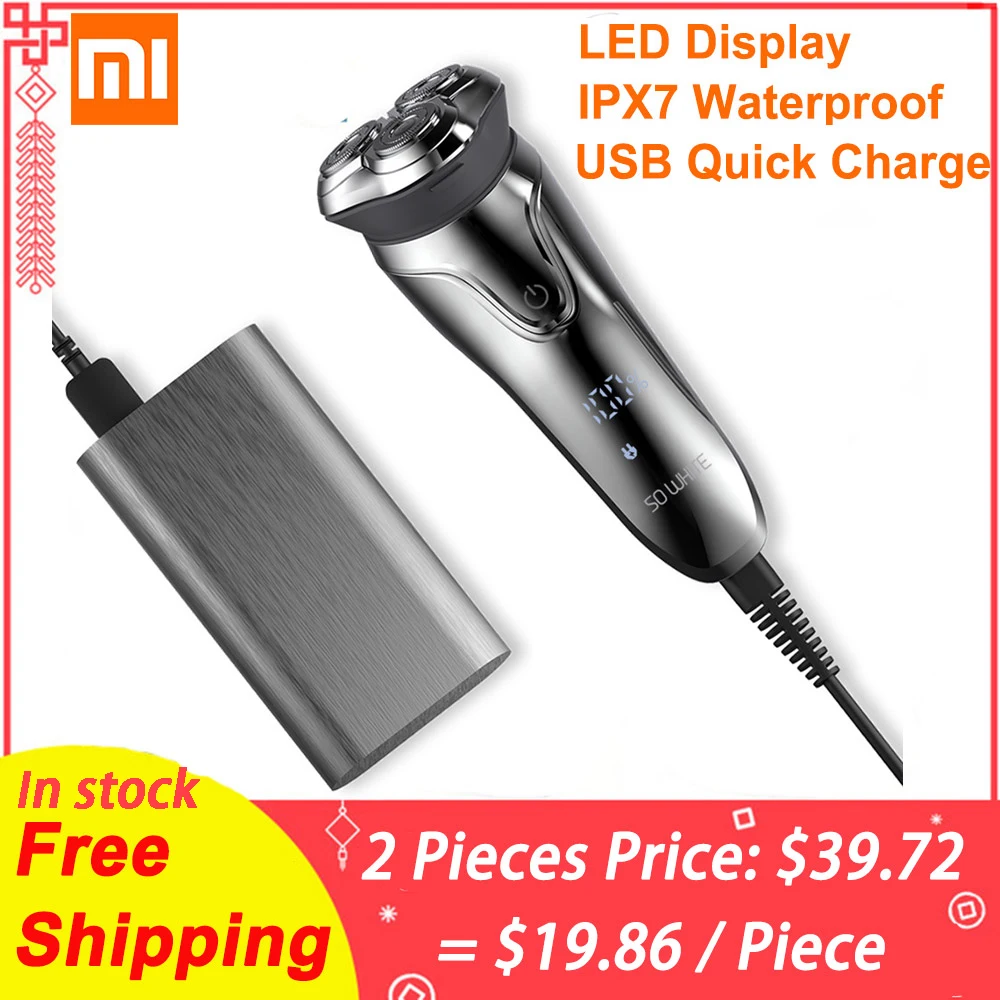 XIAOMI Soocas SO WHITE ES3 3D Smart Electric Shaver USB 3 Head Electric