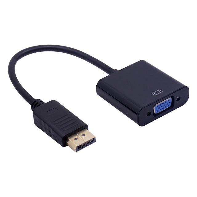 High Quality Male DisplayPort Display Port DP to VGA Female Adapter Cable Converter for MacBook HDTV Monitor Projector