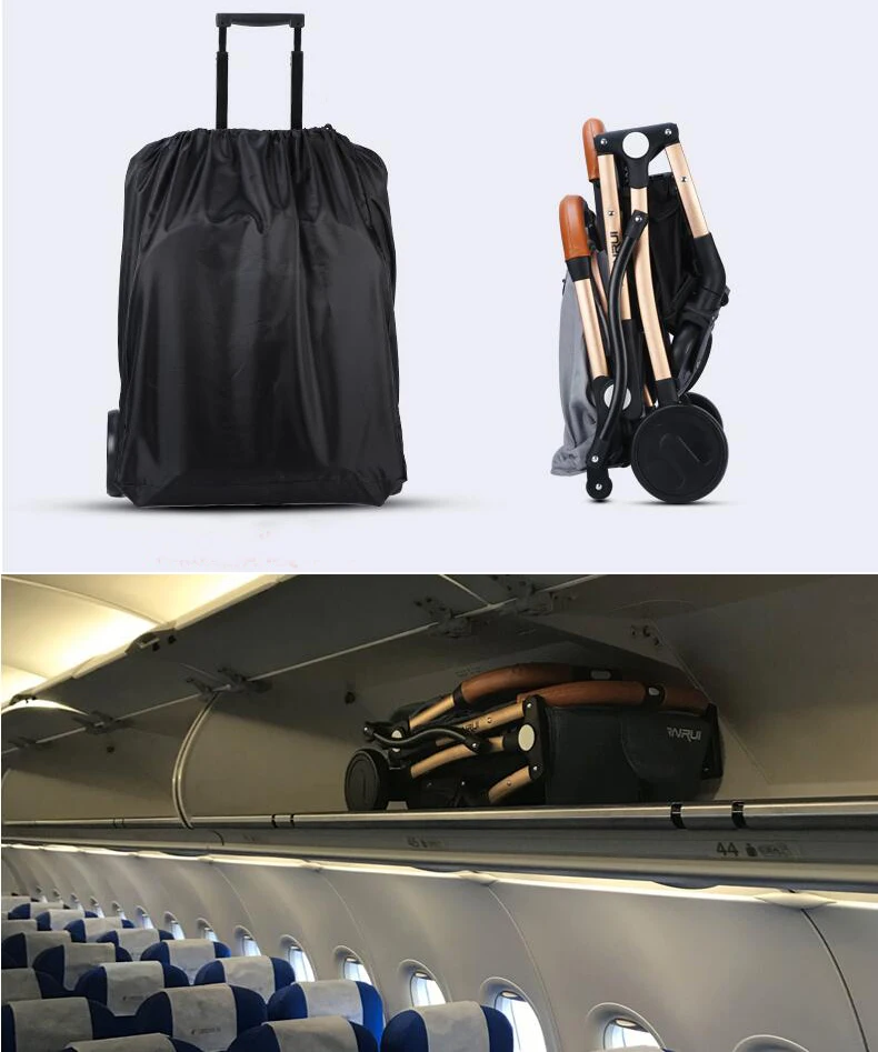  Baby Stroller Lightweight Aluminum Alloy Baby Carriage Portable Travelling Pram Can Take Plane Push