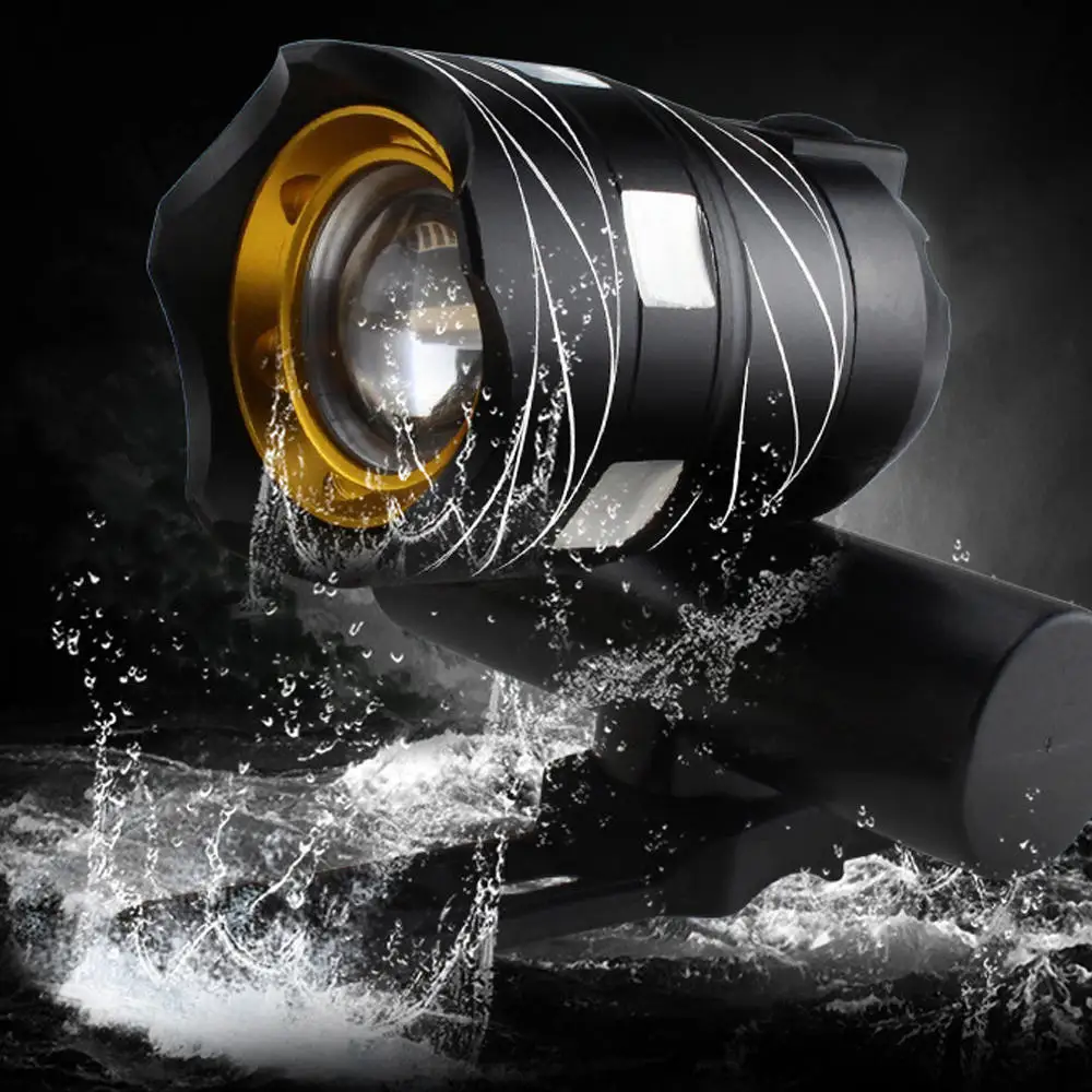 Bike Light USB Charging T6 LED Front Bicycle Head Torch Multifunction Waterproof MTB Cycling Headlight Lamp | Спорт и развлечения