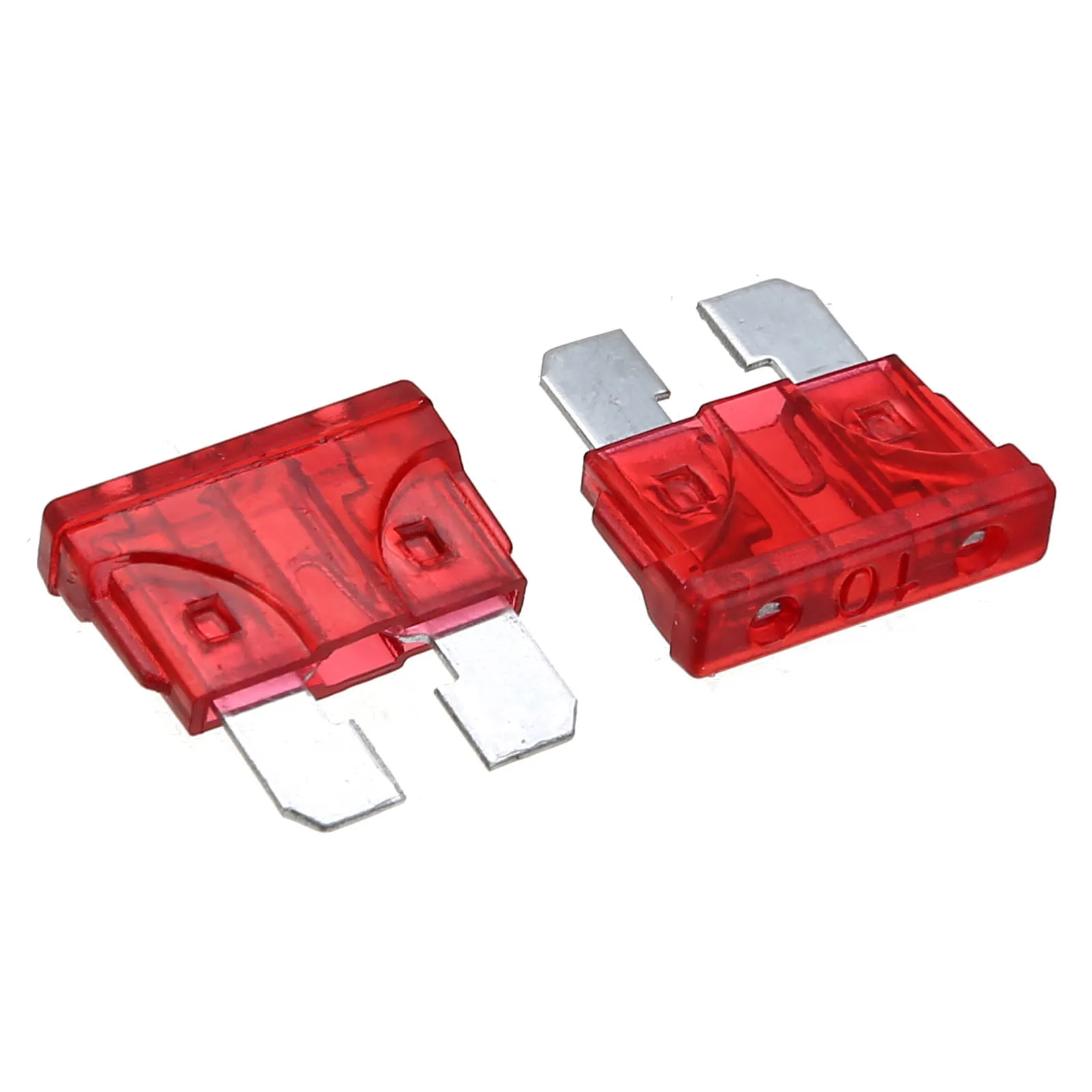 Hot 10PCS/lot Red Color Mini Car Fuse 10A Coded Standard ATO / ATC Blade Fuse for Auto Truck