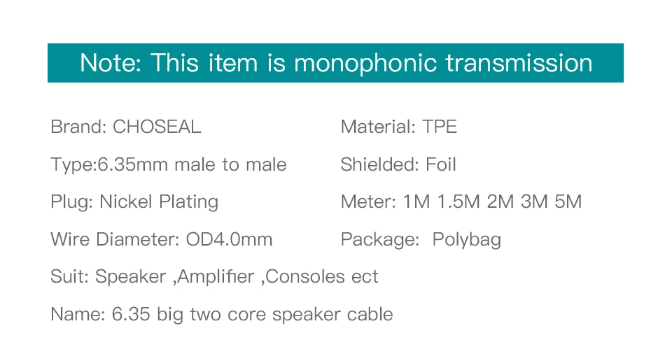 6.35 Jack Male to Male Aux Cable  (8)