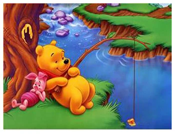 

Cartoon Needlework 5D Diy Diamond Embroidery Winnie the Pooh Full Drill Diamond Painting Cross Stitch Kits Diamond Mosaic Gift