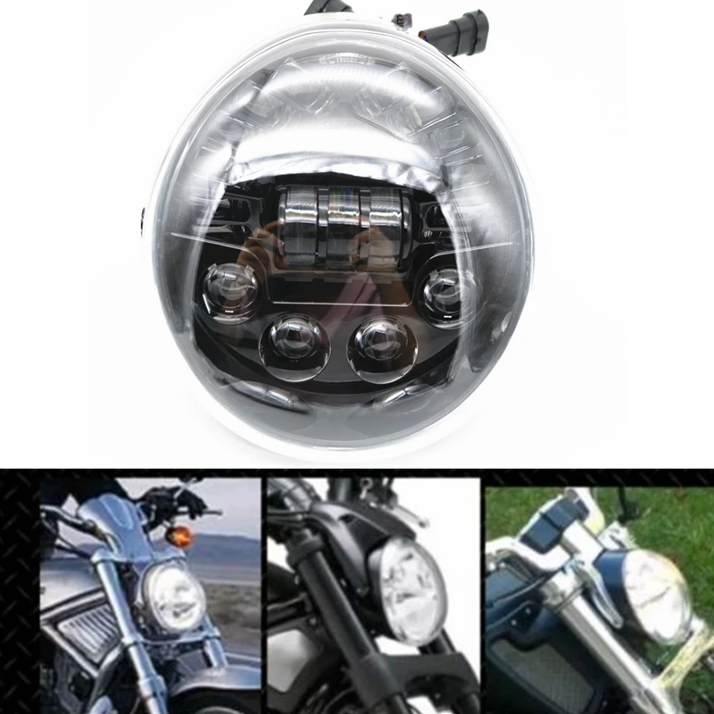 2018 New For harley VRSC/V ROD LED Headlight With daytime running light