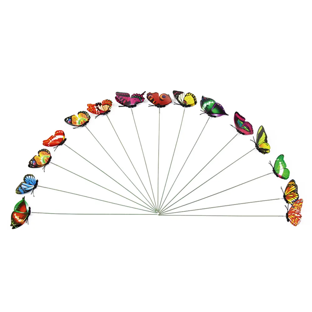 

on Sticks Garden Ornament Lawn Craft 3D Artificial Beautiful Gardening Outdoor Insect Butterfly Garden Decor Creative Grassland