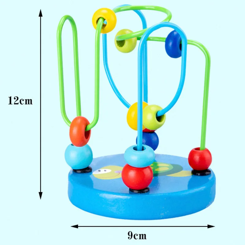Для мальчиков и девочек, деревянные игрушки Монтессори Деревянные картины проволока для бус лабиринт, горки учебная доска головоломки для детей игрушки для малышей - Цвет: random color 1Pcs