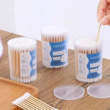 100 шт Изысканные ватные палочки из бамбука и хлопка тампон для медицинской чистки ушей