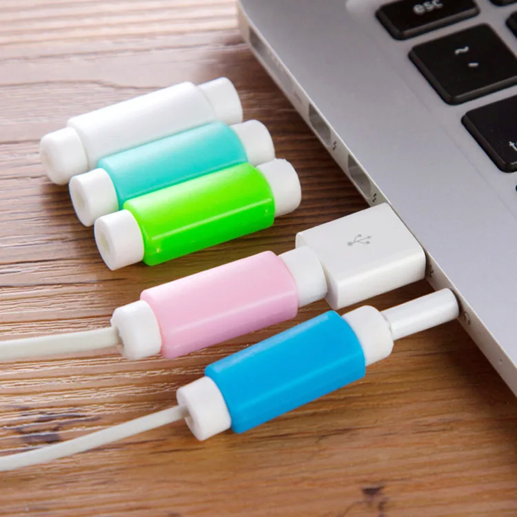 

100pcs/lot USB Charger Earphone Cable Protector Colorful Earphones USB Data Cable Cover For iPhone Samsung HTC Free shipping