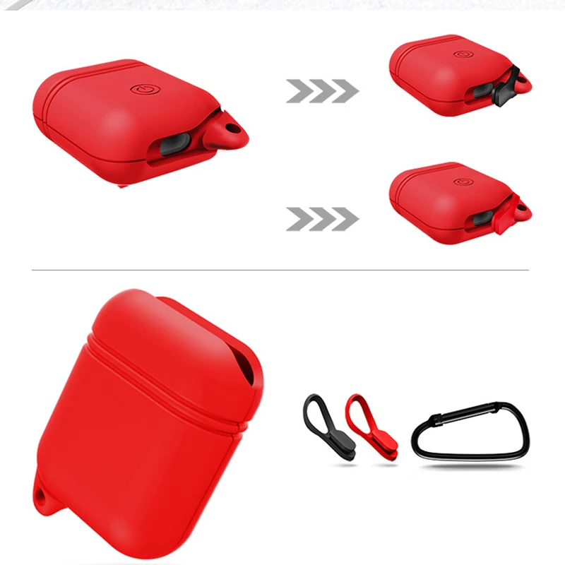 For Air pods Case Silicone Soft Bluetooth Earphoens Cover For Air Pods Comfortable Silicon Cases For Airpods 2019 New DropShip (10)