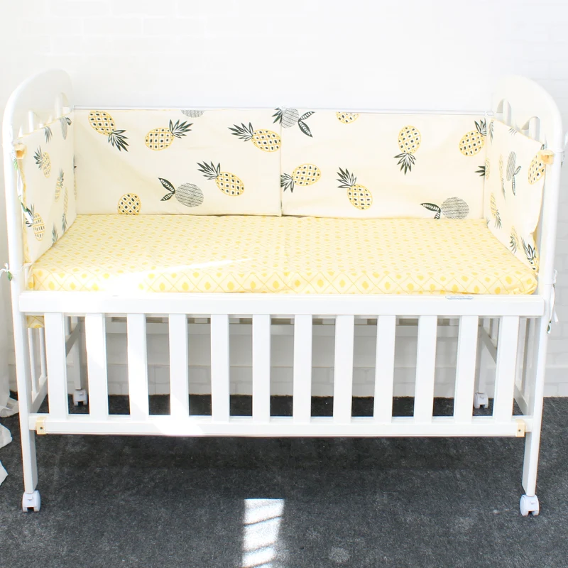 Baby Crib Bumper Soft Breathable Cotton Bed Protector For Kids Croth To The Cot Bedding Set For Children 120cm Per Piece