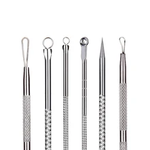 Инструмент для удаления угревой сыпи, отшелушивающий инструмент для удаления угрей, Комедон, прыщей, прыщей, вытягиватель, нержавеющая сталь, иглы, инструмент для красоты