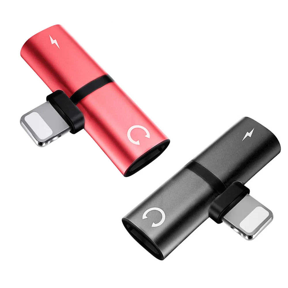 2 в 1 освещение аудио адаптер Разъем для наушников разветвитель AUX Adaptador iphone X 8 Plus XS
