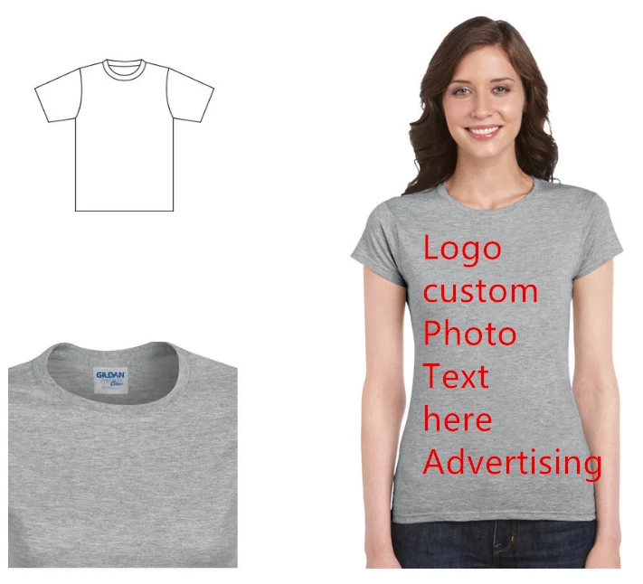 Женская футболка с печатью логотипа на заказ, хлопковая футболка, женские футболки, летняя футболка, сделай сам, персонализированные тонкие Топы