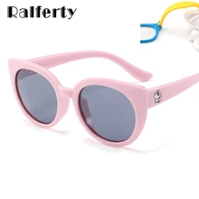 Ralferty гибкие очки Детские поляризованные солнцезащитные очки для девочек кошачий глаз UV400 детские солнцезащитные очки силиконовые очки K1876