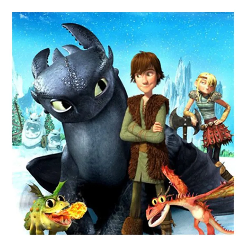 5D Full Drill DIY Diamond Painting Cartoon How to Train Your Dragon 2