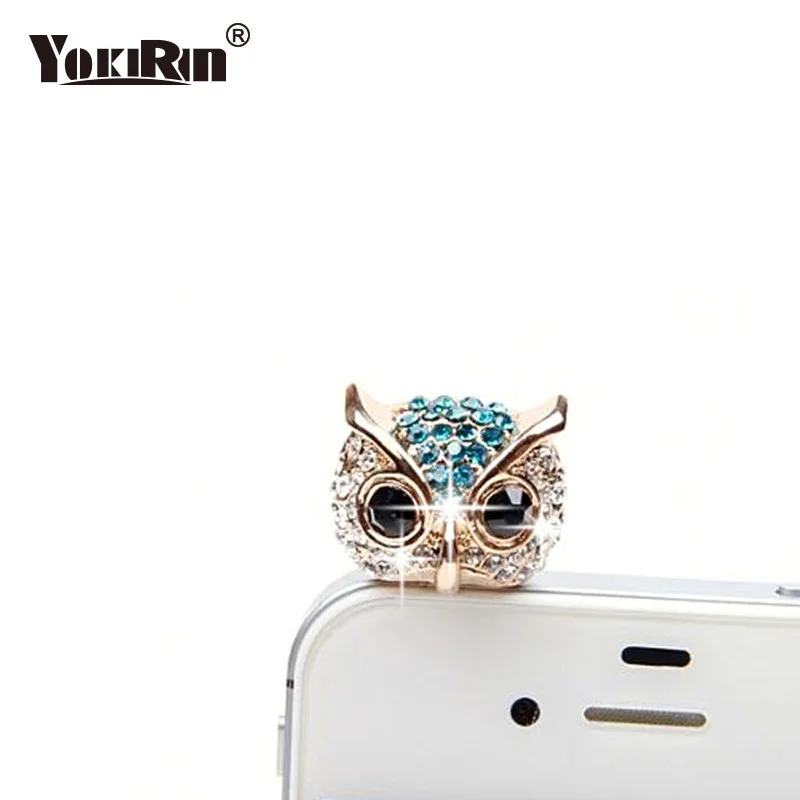 

YOKIRIN Diamond Owl 3.5mm Dust Plug Cap Cell for iPhone Samsung Xiaomi Earphone Jack Plug Headphone Plugs Anti Dust Plug Phone