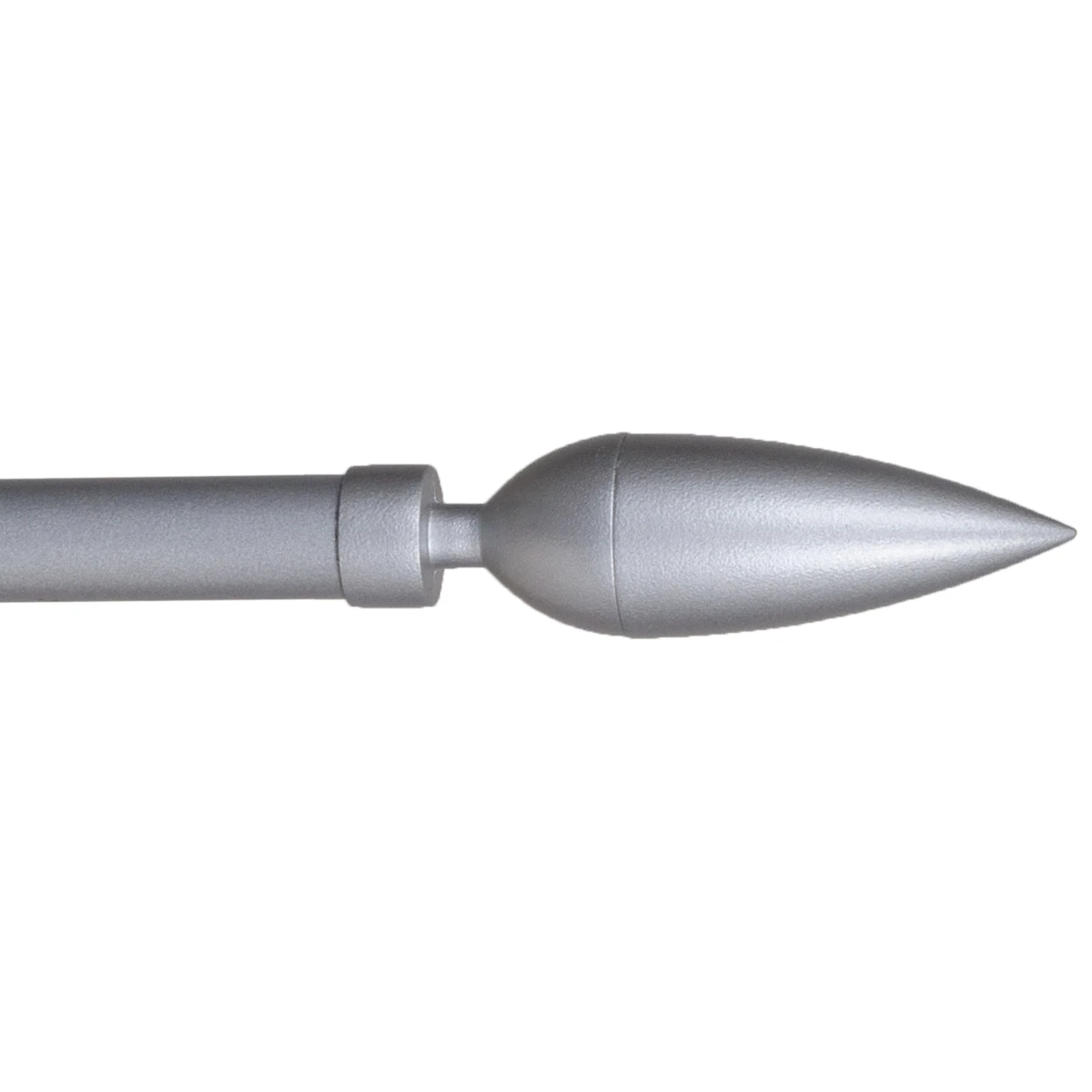 Lavish Home Cone Curtain Rod 3/4 inch - Silver (1)