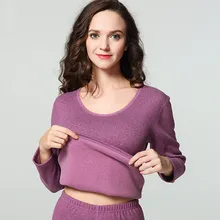 Высококачественное бархатное термобелье с кроликом для женщин, сексуальное тонкое женское нижнее белье размера плюс с кружевом и круглым вырезом, теплый костюм