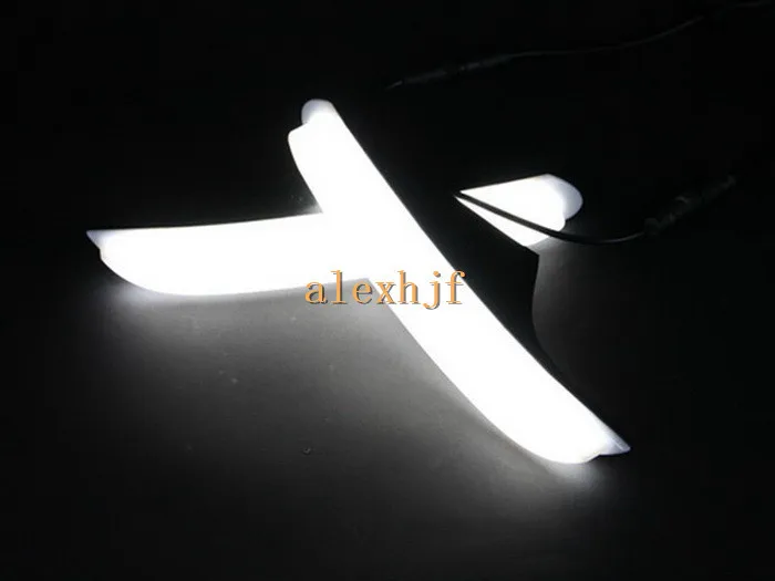 

July King LED Light Guide Daytime Running Lights DRL, LED Front Buper Fog Lamp case for Peugeot 408 2011~ON 1:1