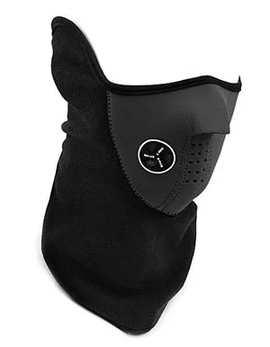 Неопреновая шея, теплая полумаска для лица, зимняя спортивная маска, ветрозащитный для велоспорта, велосипедная маска, Лыжная сноуборд, уличная маска, Пылезащитная - Цвет: Black